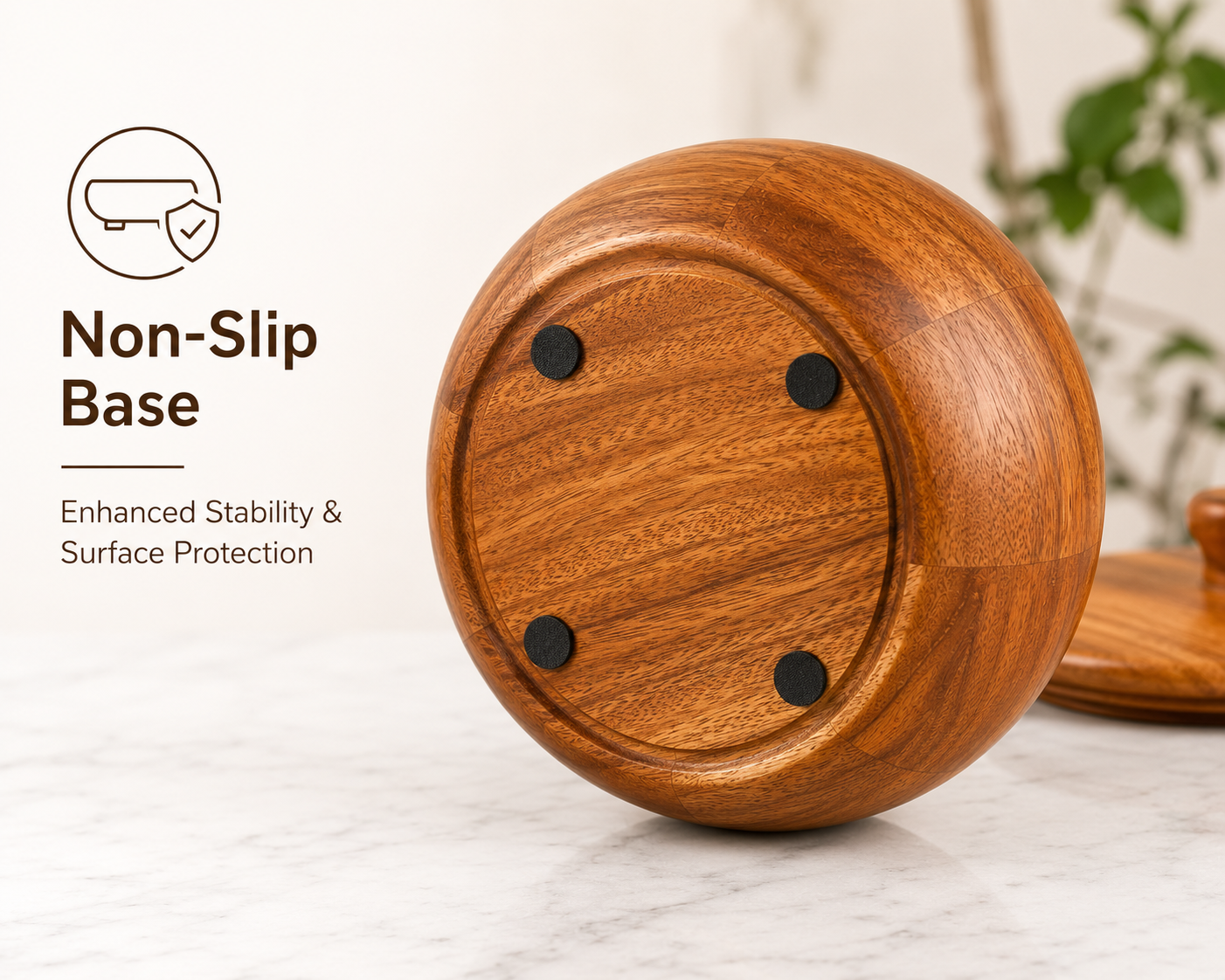 Premium Acacia Wooden Roti Casserole with Lid | Handcrafted Wooden Chapati Storage Box