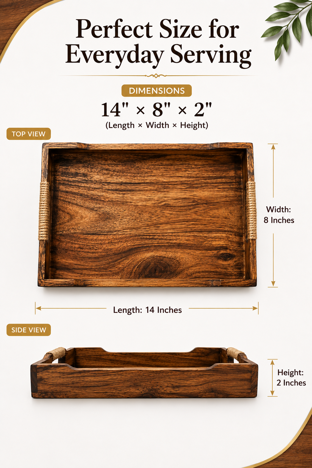 Wooden Serving Tray|| Acacia Wood|| Premium Product