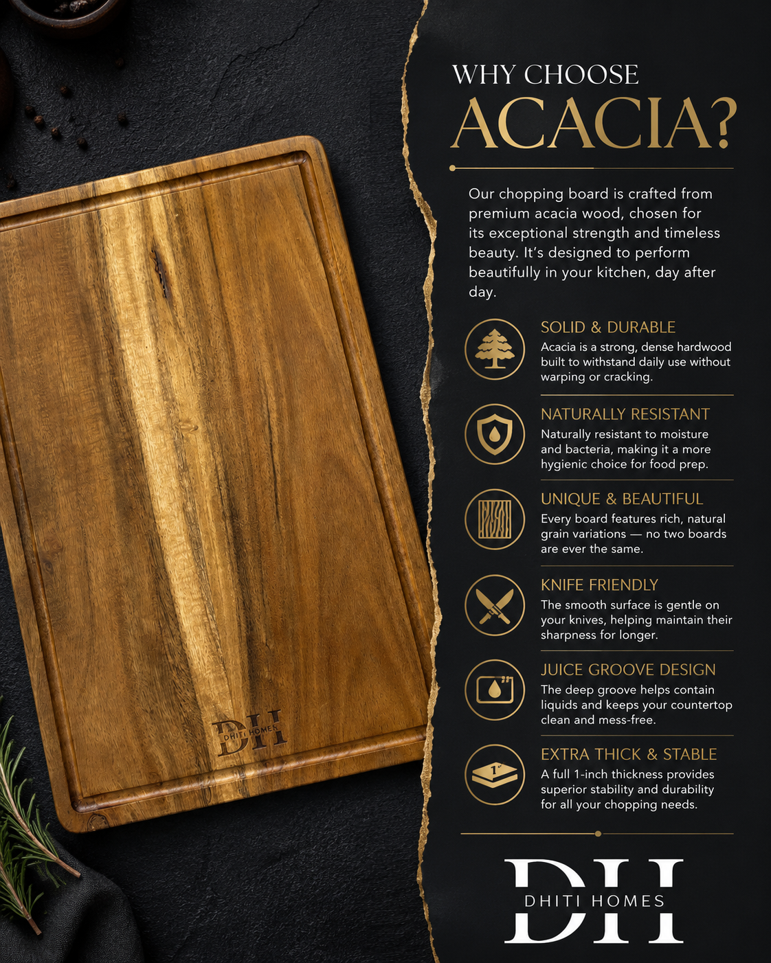 Chef's Groove chopping Board|| Best premium Product||Acacia wood