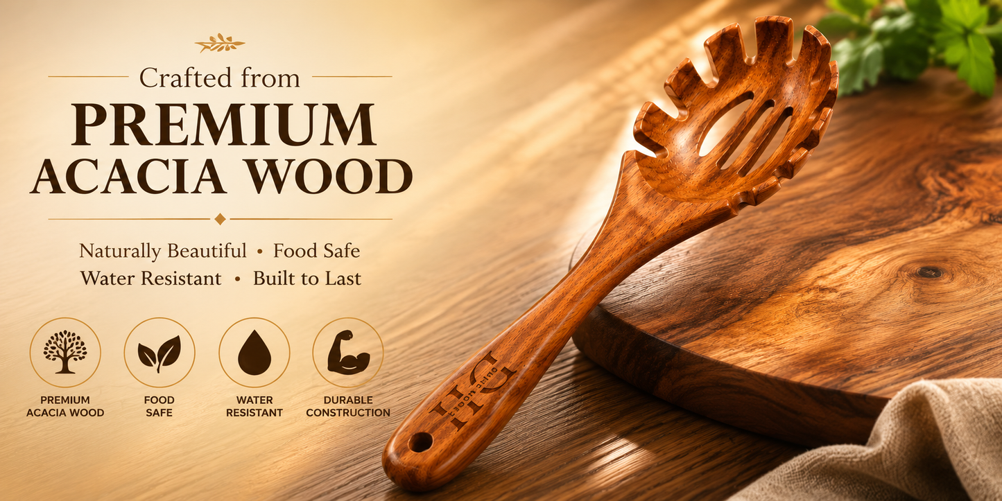 Premium Acacia Wood- Pasta Perfection