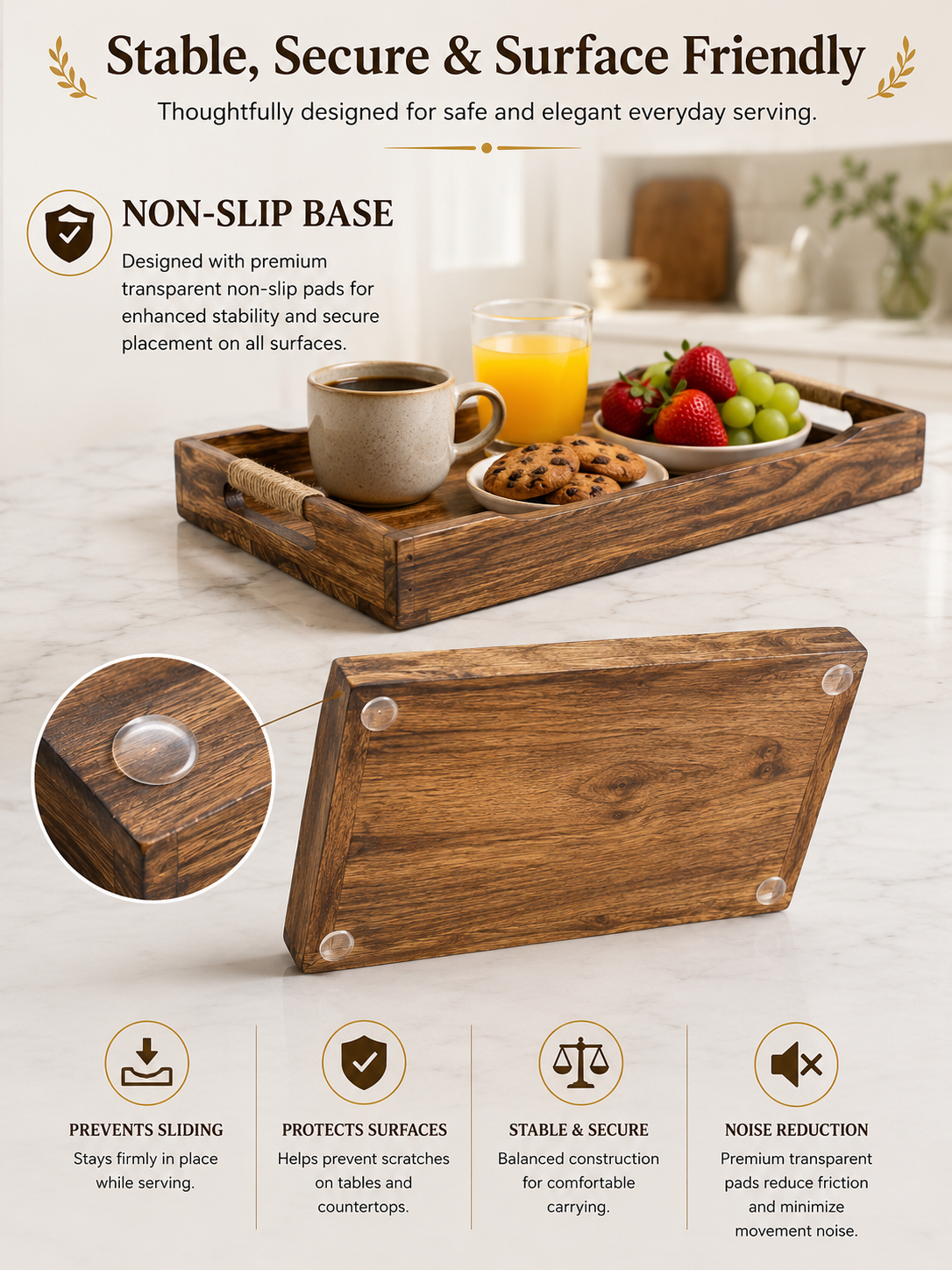 Wooden Serving Tray|| Acacia Wood|| Premium Product