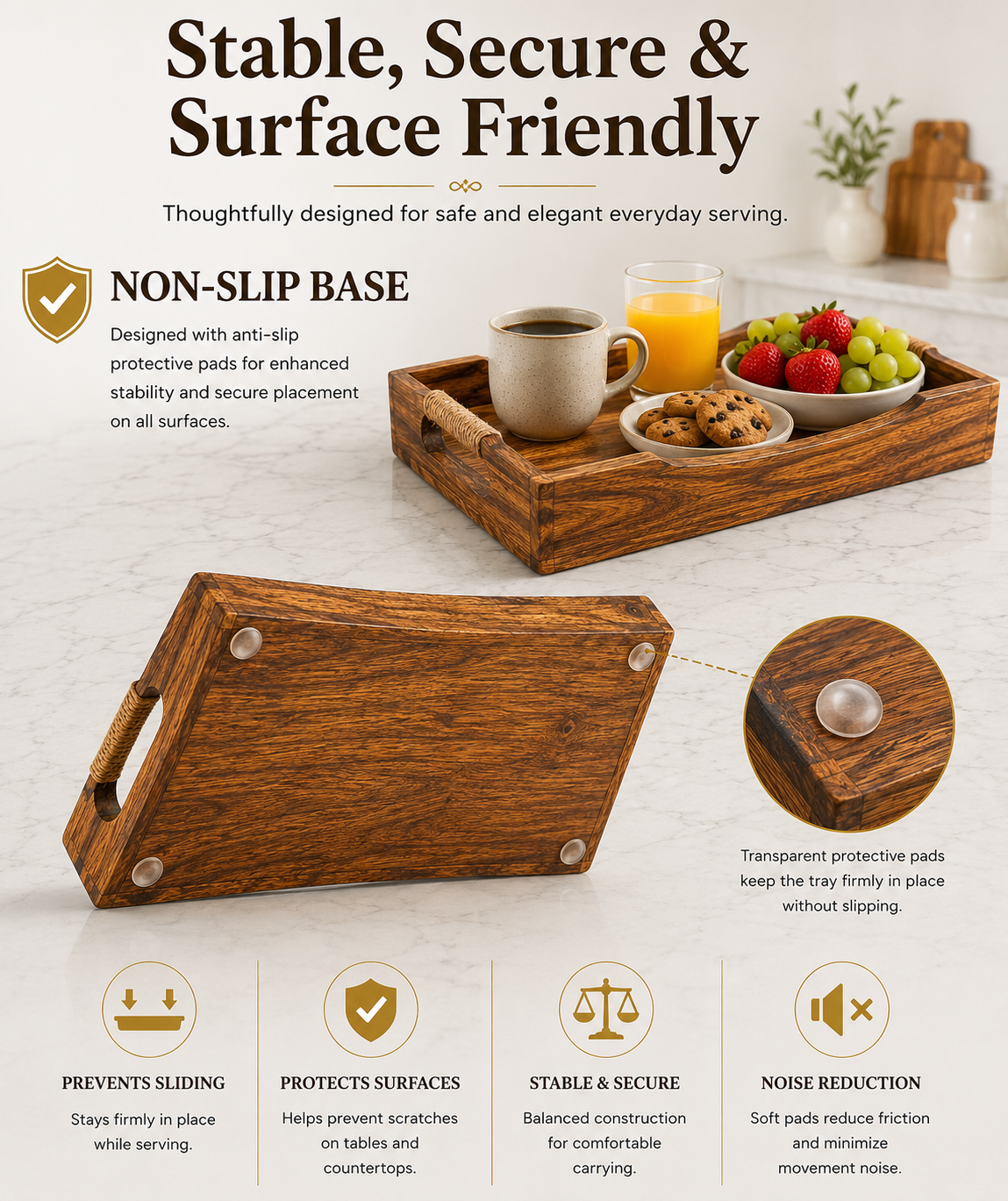 Wooden Serving Tray|| Acacia Wood|| Premium Product