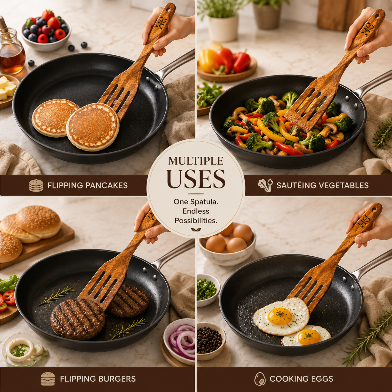 Flip Slotted Turner Spatula || Cutlery|| Acacia Wood|| Premium Product