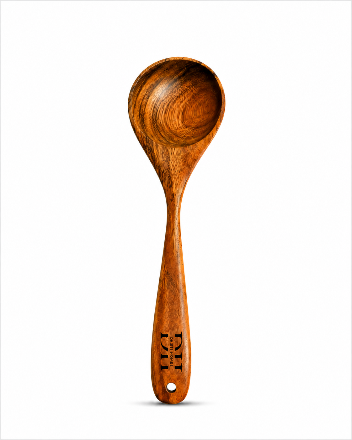 Premium Acacia Wood Deep Serving Spoon | Handcrafted Wooden Spoon for Cooking, Serving & Stirring