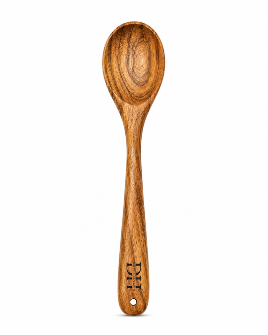 Premium Acacia Wood Serving Spoon | Handcrafted Wooden Spoon for Cooking, Serving & Mixing
