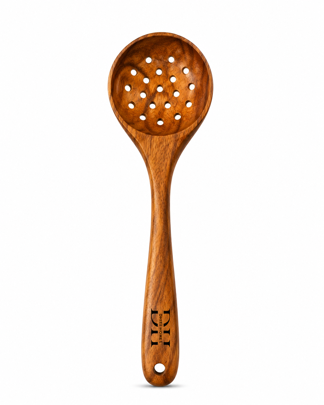 Premium Acacia Wood Slotted Serving Spoon | Handcrafted Wooden Spoon for Cooking, Straining & Serving
