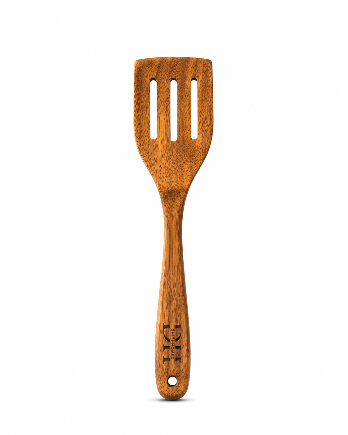 Premium Acacia Wood Slotted Turner | Handcrafted Wooden Spatula for Cooking, Flipping & Serving