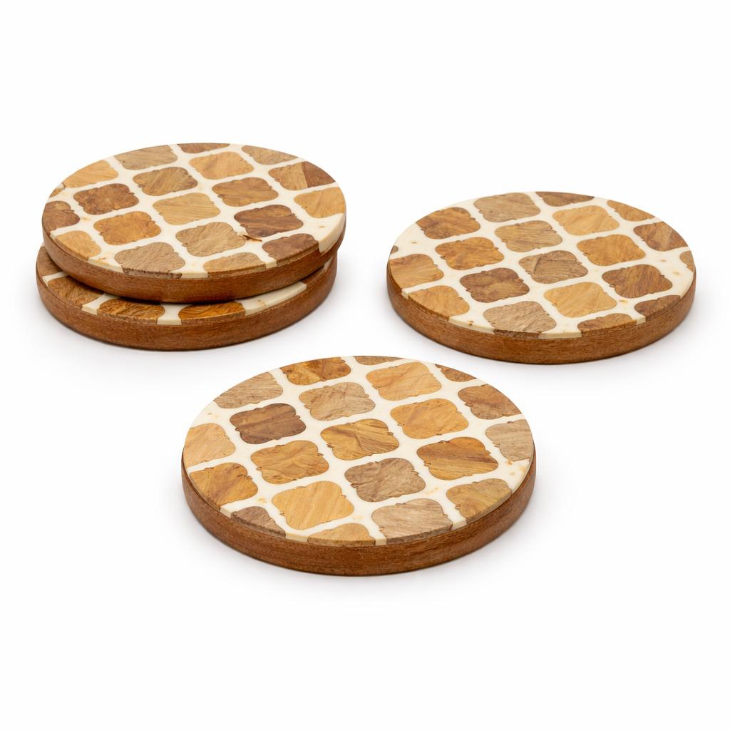 Riverstone Resin Coasters- Set of 4