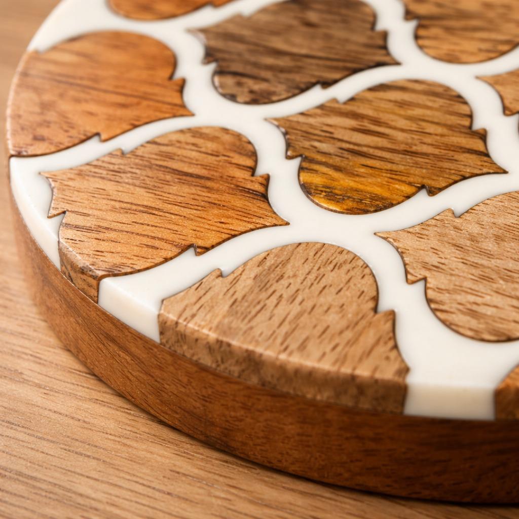 Riverstone Resin Coasters- Set of 4