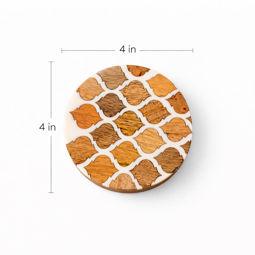 Riverstone Resin Coasters- Set of 4